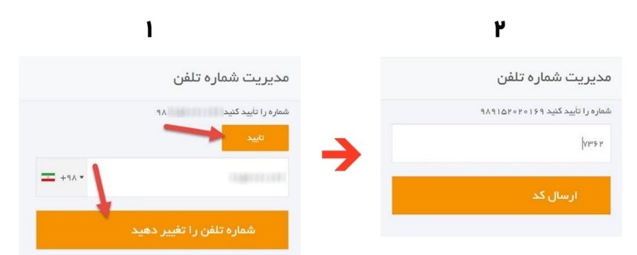 تایید تلفن برای ثبت نام در آمارکت 